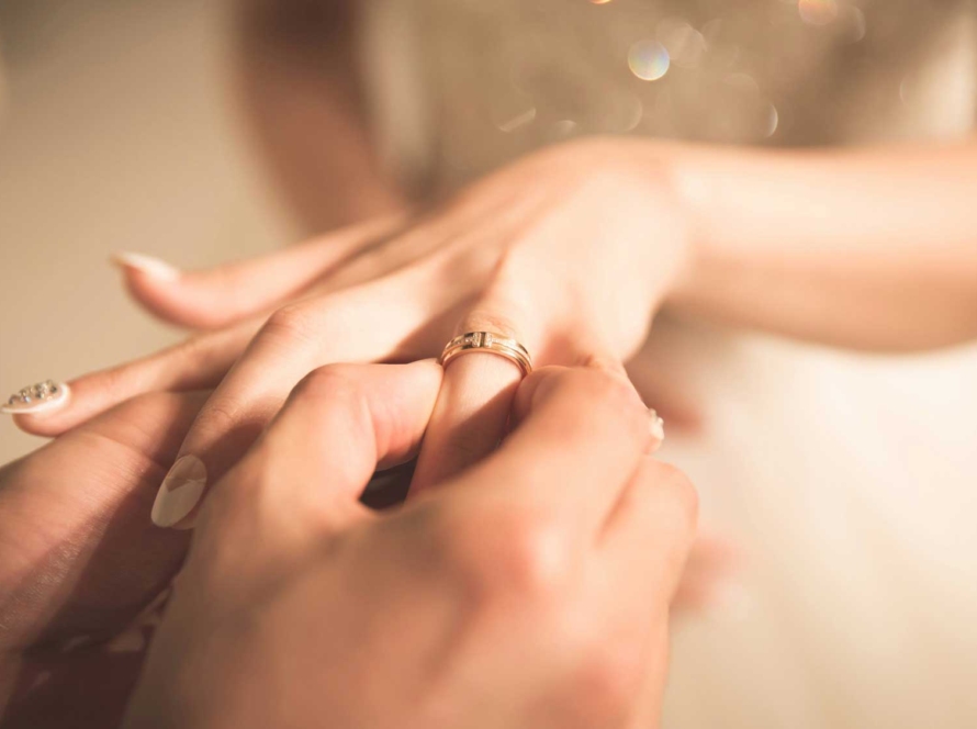 Poročni prstani belo zlato