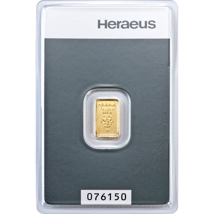 goldbarren heraeus 1g blister vs