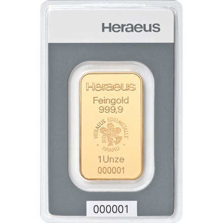 goldbarren heraeus 1oz blister vs